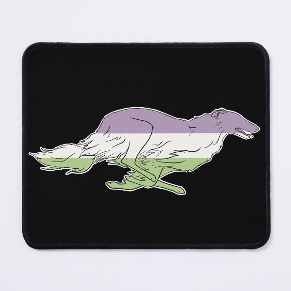 Item preview, Genderqueer Pride Borzoi designed and sold by Spinyflowerart.