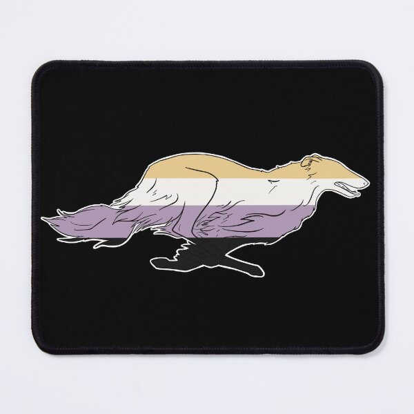Item preview, Non Binary Pride Borzoi designed and sold by Spinyflowerart.