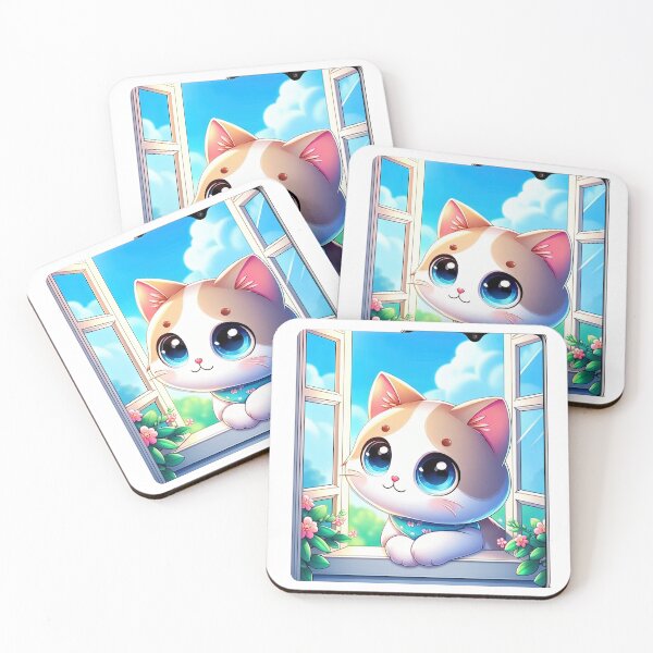 Item preview, cute Kawaii Cat looking out the window,Kawaii Cat,cute Cat,cute Kawaii Cat designed and sold by Expressions-Sel.
