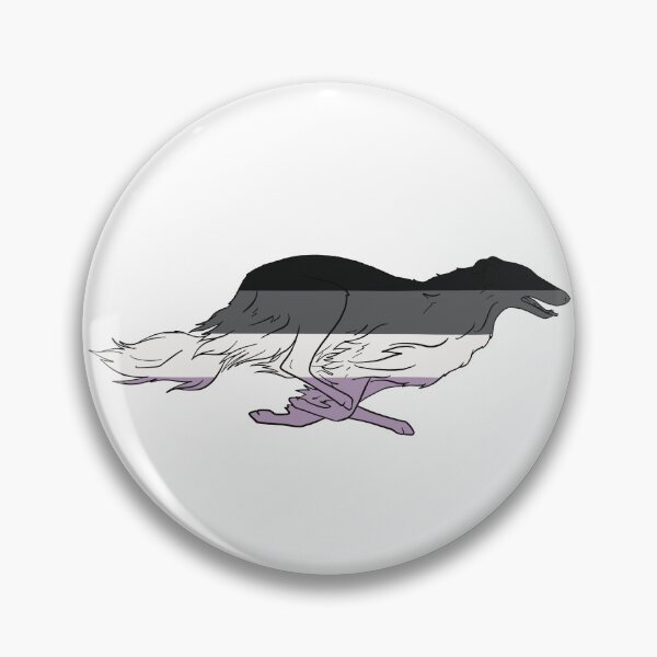 Item preview, Asexual Pride Borzoi designed and sold by Spinyflowerart.