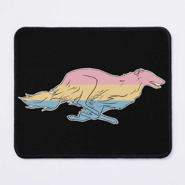 Item preview, Pansexual Pride Borzoi designed and sold by Spinyflowerart.
