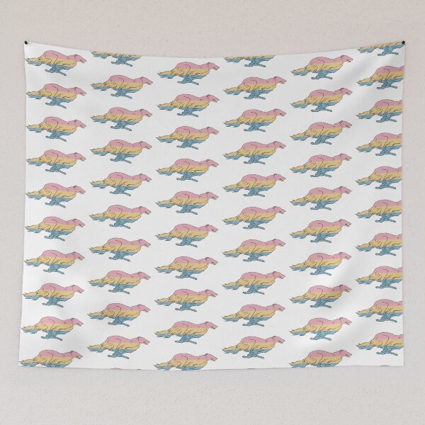 Item preview, Pansexual Pride Borzoi designed and sold by Spinyflowerart.