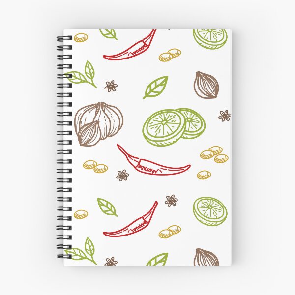 Item preview, Hand-Drawn Thai Spices Pattern - Chili, Lime & Herbs designed and sold by FORCLO.