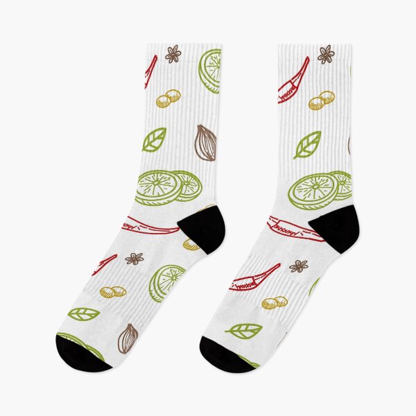 Item preview, Hand-Drawn Thai Spices Pattern - Chili, Lime & Herbs designed and sold by FORCLO.