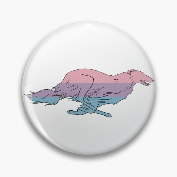 Item preview, Bisexual Pride Borzoi designed and sold by Spinyflowerart.