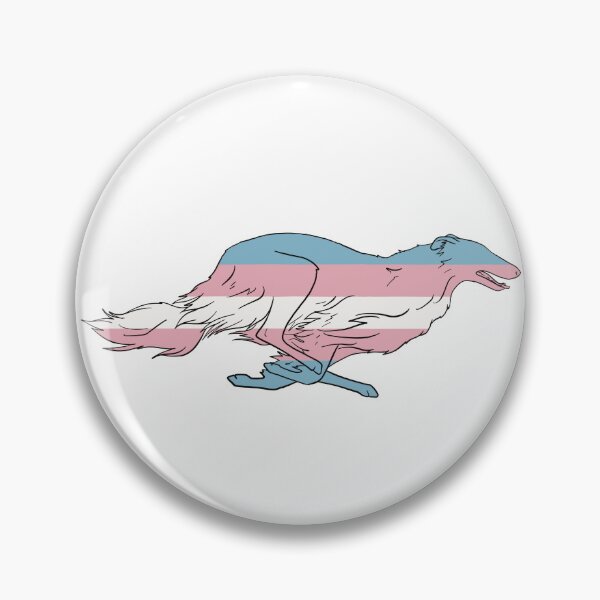 Item preview, Transgender Pride Borzoi designed and sold by Spinyflowerart.