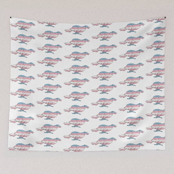 Item preview, Transgender Pride Borzoi designed and sold by Spinyflowerart.