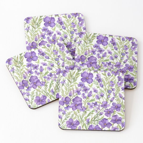 Item preview, Repeating Purple Flowers designed and sold by CoolPixels.