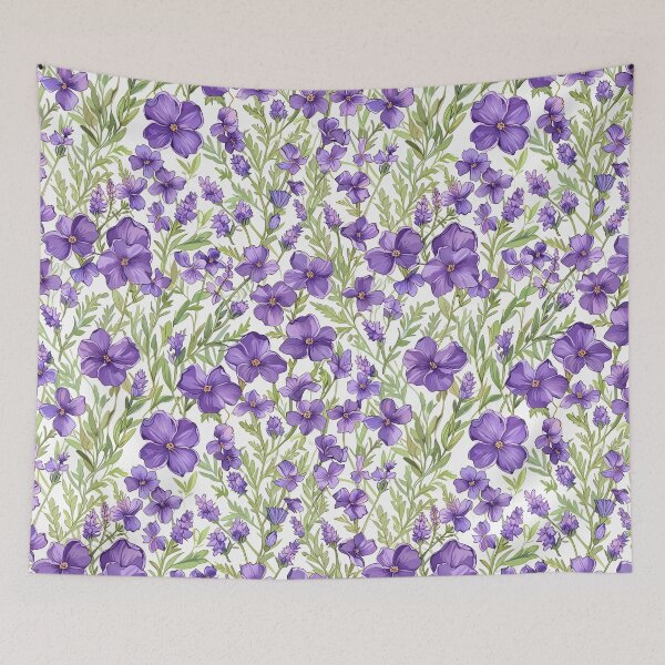 Item preview, Repeating Purple Flowers designed and sold by CoolPixels.