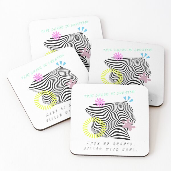 Item preview, Curated Shapes – Optical Illusion Retro Graphic designed and sold by mintmono-studio.