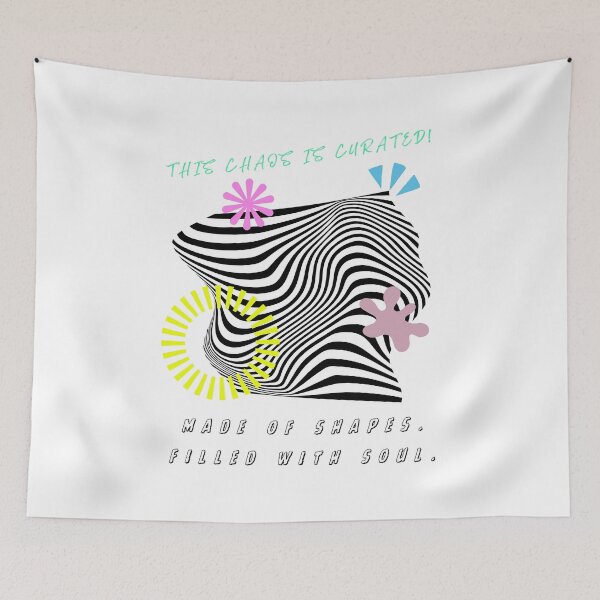 Item preview, Curated Shapes – Optical Illusion Retro Graphic designed and sold by mintmono-studio.
