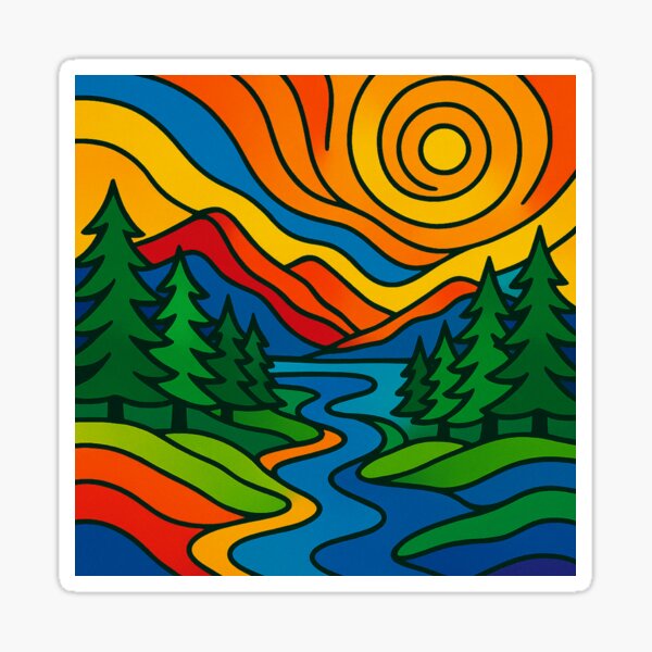 Item preview, Prismatic Forest designed and sold by TheWonkyEaselCo.