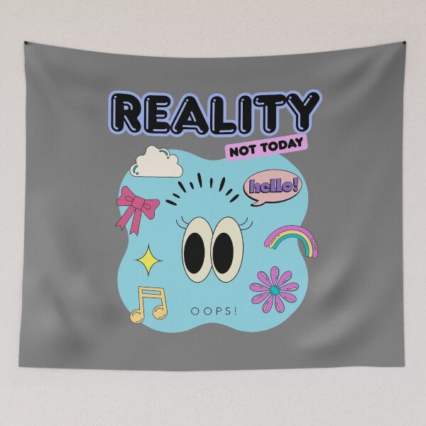 Item preview, Reality? Not Today – Quirky Cute Comic Style designed and sold by mintmono-studio.