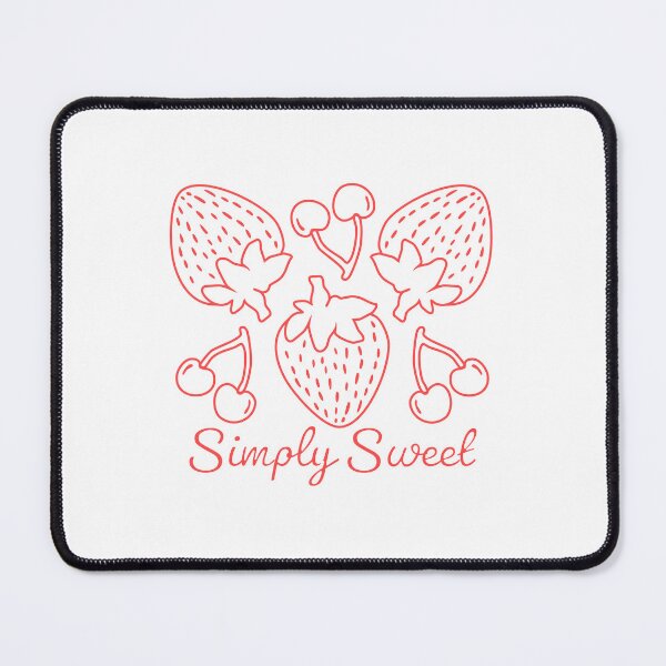 Item preview, Simply Sweet Minimalist Strawberry Cherry Fruit Line Art Drawing designed and sold by EliveraDesigns.