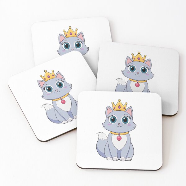 Item preview, cute gray Kawaii Cat princess with a crown,Kawaii Cat,cute Cat,cute Kawaii Cat designed and sold by Expressions-Sel.