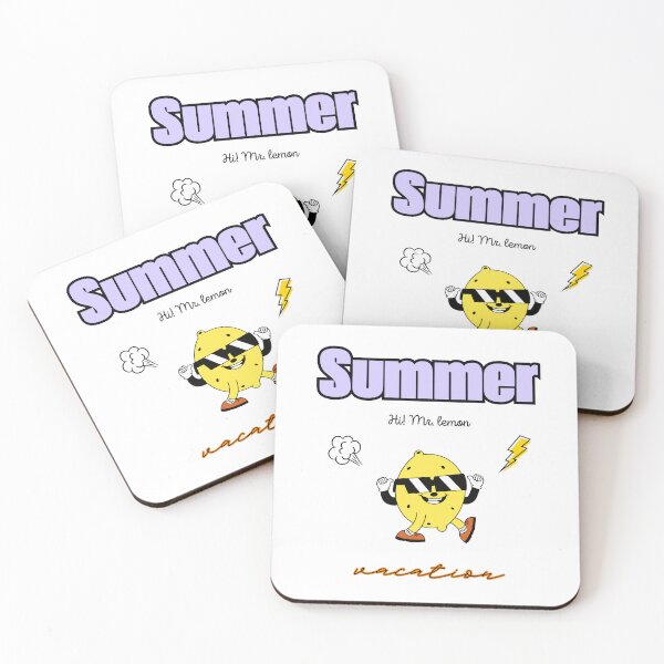 Artikelvorschau, Summer Hi Lemon – Cartoon Zitrone im Urlaub entworfen und verkauft von mintmono-studio.