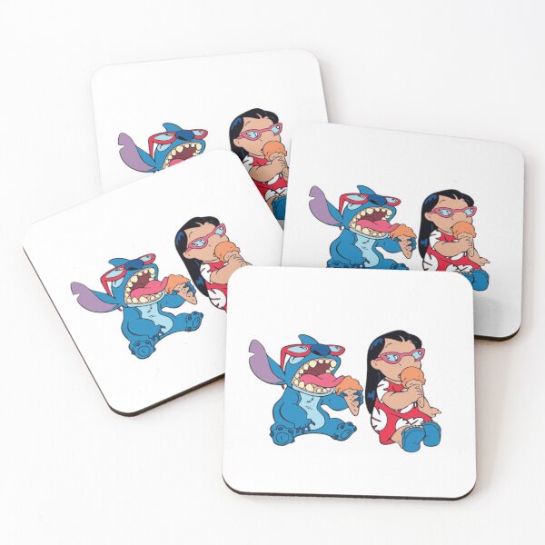 Aperçu de l'œuvre Lilo et Stitch mangent de la glace | Lilo et Stitch créée et vendue par Kiradesigns06.