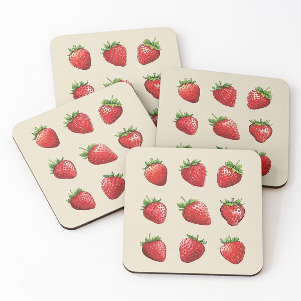 Item preview, Vibrant Red Strawberry Watercolor Cartoon Colorful Clipart 9 Bundle designed and sold by eclecTEEq.