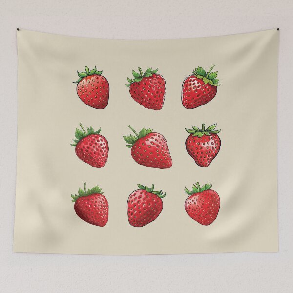 Item preview, Vibrant Red Strawberry Watercolor Cartoon Colorful Clipart 9 Bundle designed and sold by eclecTEEq.