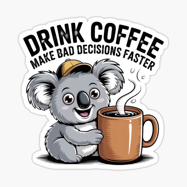 Aperçu de l'œuvre Boire du café Koala créée et vendue par NicolasGlowArt.