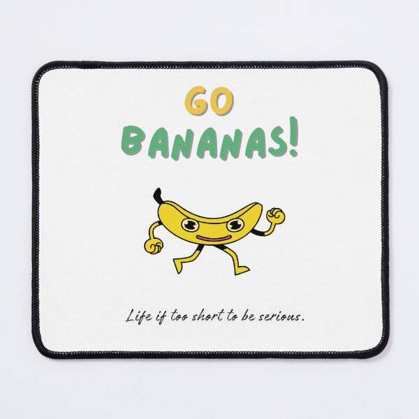 Aperçu de l'œuvre T-shirt humoristique avec motif de fruits Go Bananas créée et vendue par mintmono-studio.