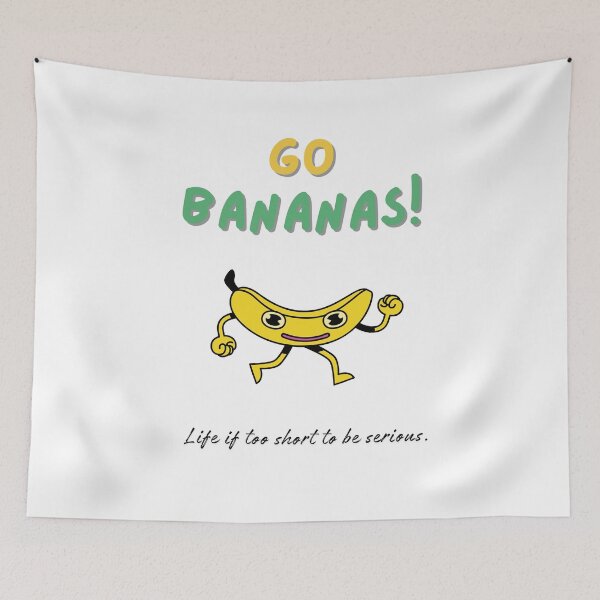 Artikelvorschau, Go Bananas Lustiges Cartoon-Frucht-T-Shirt-Design entworfen und verkauft von mintmono-studio.