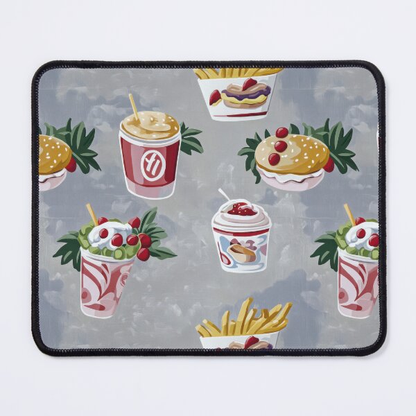Item preview, Pop-art pattern of vintage fast food — Contemporary Graphic Art designed and sold by HEADMADE-TV.