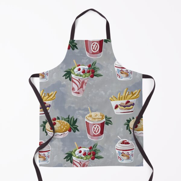 Item preview, Pop-art pattern of vintage fast food — Contemporary Graphic Art designed and sold by HEADMADE-TV.