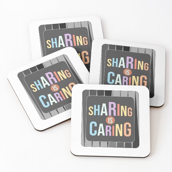 Item preview,  Sharing Is Caring Quote Design  – Kindness Message with Wholesome Positive Vibes Copy designed and sold by ArtsyExplorer.
