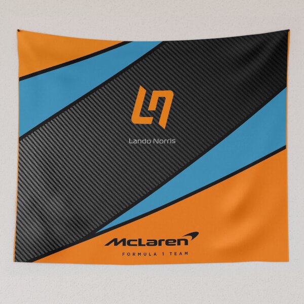 Item preview, F1 2025 Lando Norris carbon fibre Black, blue and orange  designed and sold by Pink Polar F1.