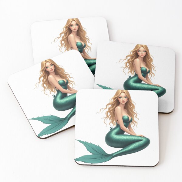 Item preview, lovely mermaid with blonde hair designed and sold by nicnacc.