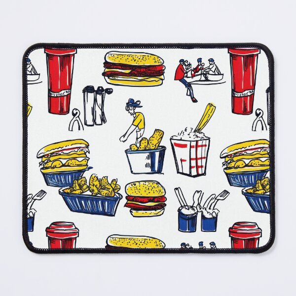 Item preview, Retro fast food doodles — Contemporary Graphic Art Construction designed and sold by HEADMADE-TV.
