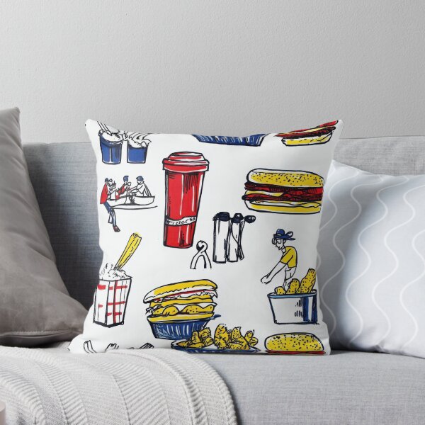 Item preview, Retro fast food doodles — Contemporary Graphic Art Construction designed and sold by HEADMADE-TV.
