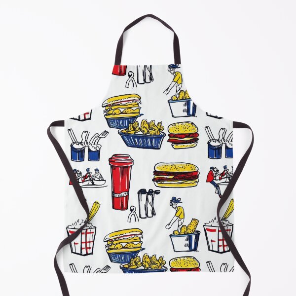 Item preview, Retro fast food doodles — Contemporary Graphic Art Construction designed and sold by HEADMADE-TV.