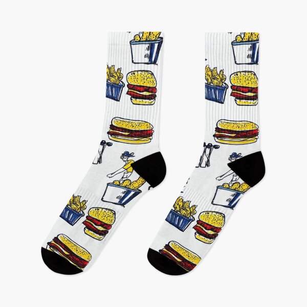 Item preview, Retro fast food doodles — Contemporary Graphic Art Construction designed and sold by HEADMADE-TV.