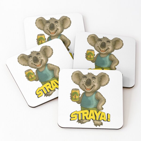 Item preview, Aussie Koala with Gumtree Can – Funny Cartoon Summer Art designed and sold by Michael van der Hoorn.