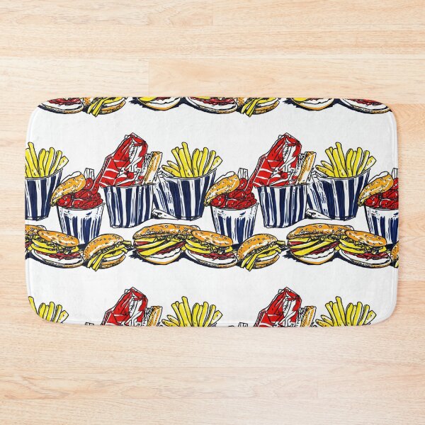 Item preview, Retro fast food doodles — Contemporary Graphic Art Structure Construction designed and sold by HEADMADE-TV.