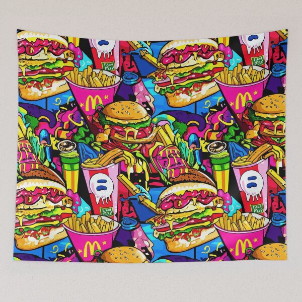 Item preview, Clean Pop-art pattern of vintage fast — Contemporary Graphic Art designed and sold by HEADMADE-TV.