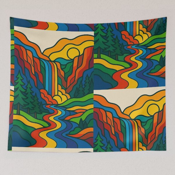 Item preview, Prismatic Waterfall designed and sold by TheWonkyEaselCo.