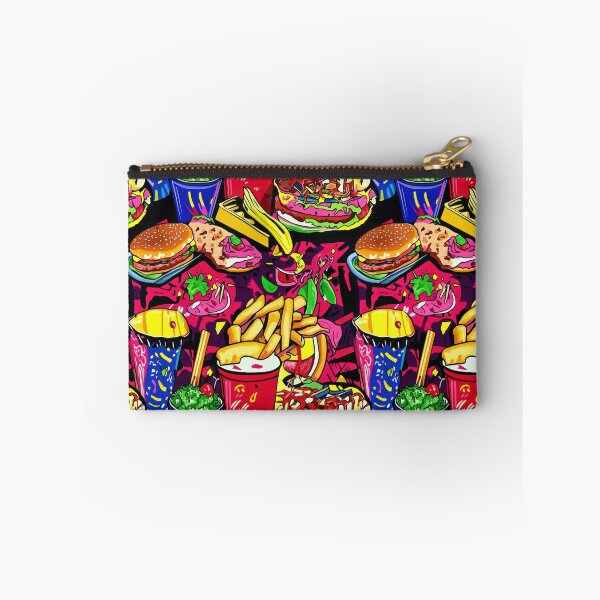 Item preview, Dynamic Cartoon burgers and fries in — Contemporary Graphic Art designed and sold by HEADMADE-TV.