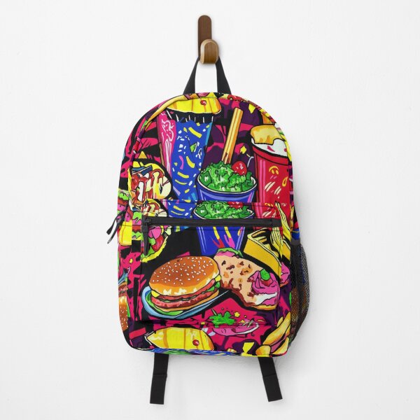 Item preview, Dynamic Cartoon burgers and fries in — Contemporary Graphic Art designed and sold by HEADMADE-TV.