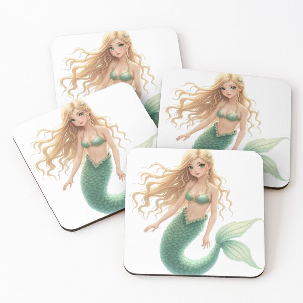 Item preview, cute lovely mermaid with blonde hair designed and sold by nicnacc.