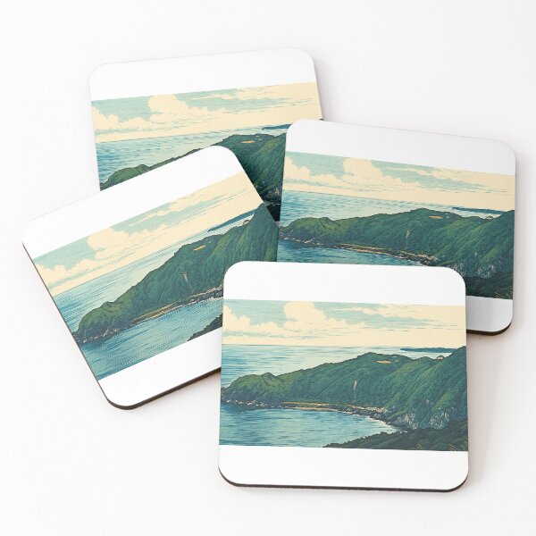 Item preview, Emerald Cliff Coastline | Ocean’s Embrace – Island Panorama designed and sold by GEEEN.