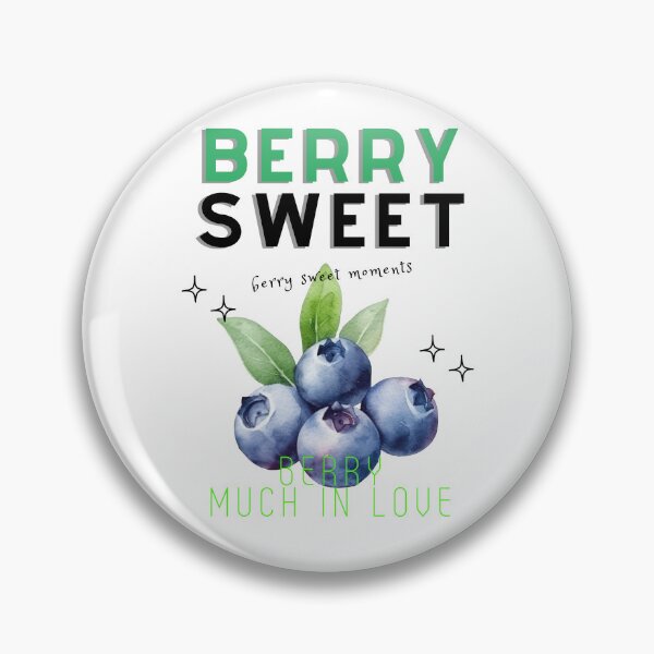 Item preview, Berry Sweet – Blueberry Love Typography Art designed and sold by mintmono-studio.