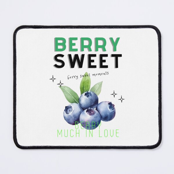 Item preview, Berry Sweet – Blueberry Love Typography Art designed and sold by mintmono-studio.
