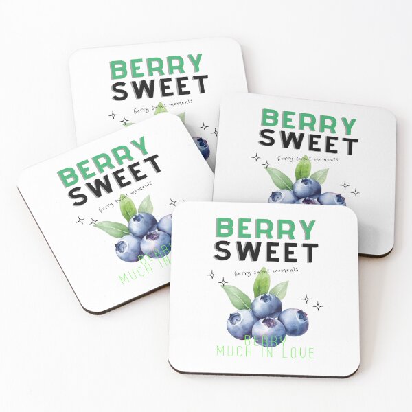 Item preview, Berry Sweet – Blueberry Love Typography Art designed and sold by mintmono-studio.