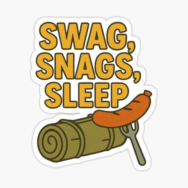 Aperçu de l'œuvre Swag Snags Dormir créée et vendue par DeadsetAussie.
