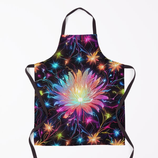 Item preview, Neon Flower Art with Lightning Burst designed and sold by CoolPixels.