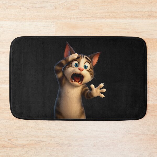 Item preview, Scared Cat Cute Pet Animals Cats Lover Owner designed and sold by TalalosART.