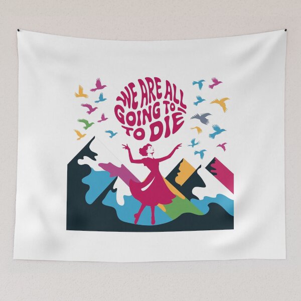Item preview, Alpine Optimism, Smile, Twirl, Doom, We are all going to die, funnyfits70, Humor, Funny, retro, vintage, funny quotes, animal humor, designed and sold by FunnyFits70.
